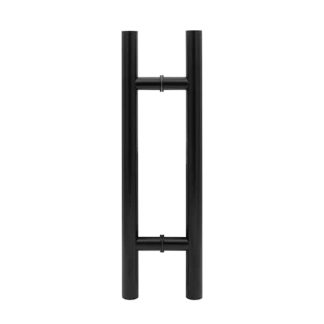 Poignée de porte battante Cologne supports droits noir mat