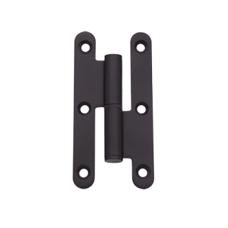Paumelle inox bout rond nœud plat noir mat 110x55x2.5mm