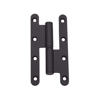Paumelle inox bout rond nœud plat noir mat 140x70x3mm
