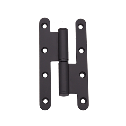 Paumelle inox bout rond nœud plat noir mat 140x70x3mm