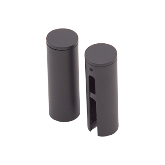 Caches inox pour paumelle universelle noir mat