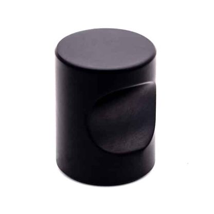 Bouton à encoche inox noir mat