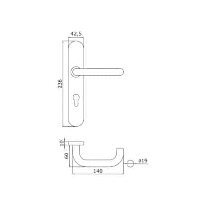 Ensemble sur plaque U-Line Cle I