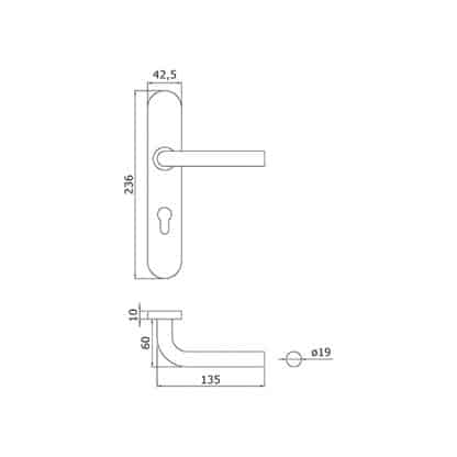 Ensemble sur plaque L-Line Cle I
