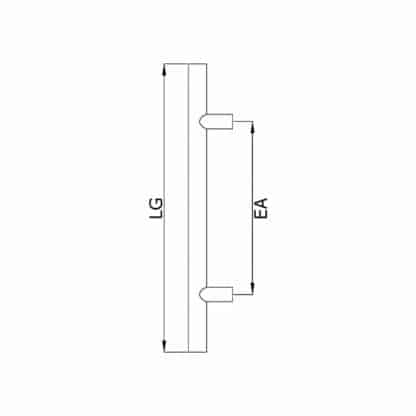 Poignée de porte battante Cologne Inclinée
